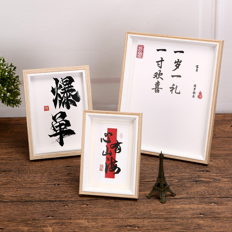 KHUNG ẢNH GỖ VIỀN TRẮNG MẶT MICA LÀM TRANH DECOR TRANG TRÍ ĐỂ BÀN T.CRAFT HOUSE-NVLG