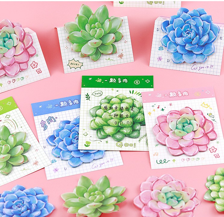 COMBO 4 SET GIẤY NHỚ HÌNH HOA XINH XẮN PHONG CÁCH RETRO T.CRAFT HOUSE