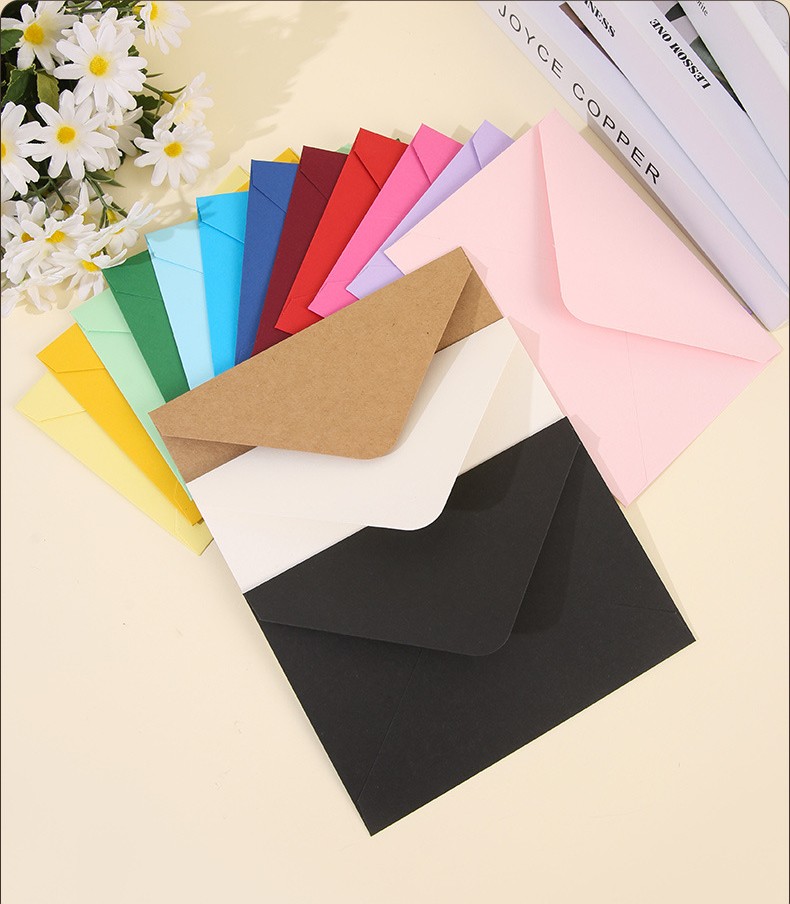 SET 5 BAO THƯ CAO CẤP TRƠN DÀY 180GSM KÍCH THƯỚC 13.5x18.5CM NHIỀU MÀU SẮC T.CRAFT HOUSE