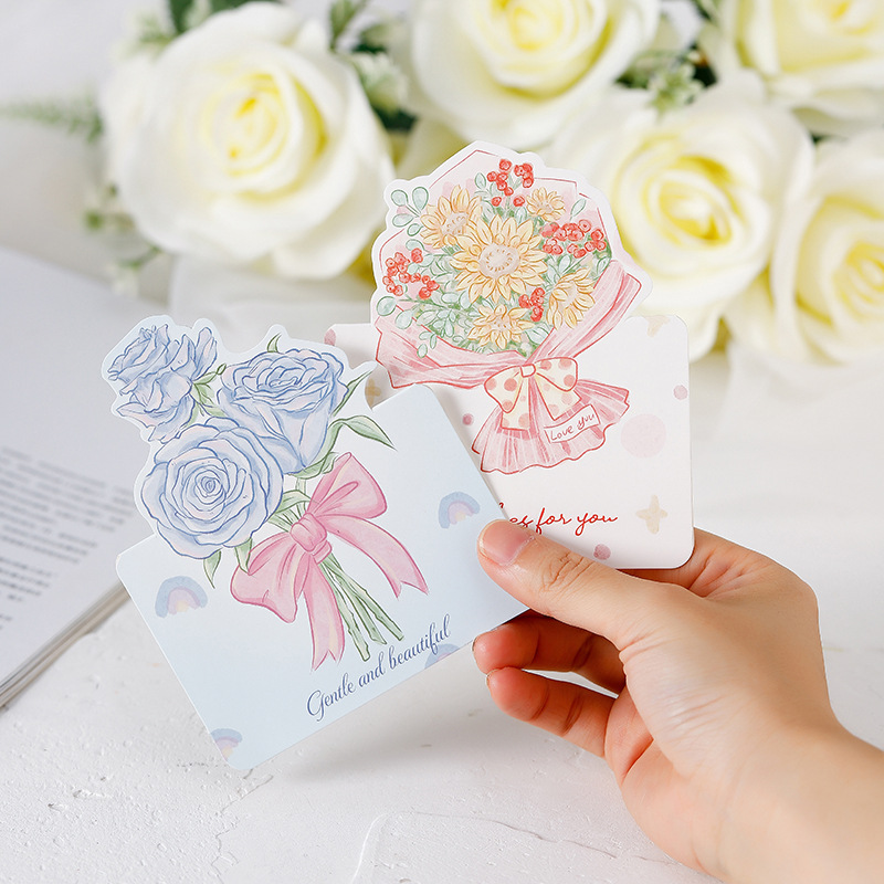 THIỆP IN MINI DỄ THƯƠNG CHỦ ĐỀ "NHỮNG BÔNG HOA RỰC RỠ" T.CRAFT HOUSE (KHÔNG GỒM BAO THƯ) - MẪU 1