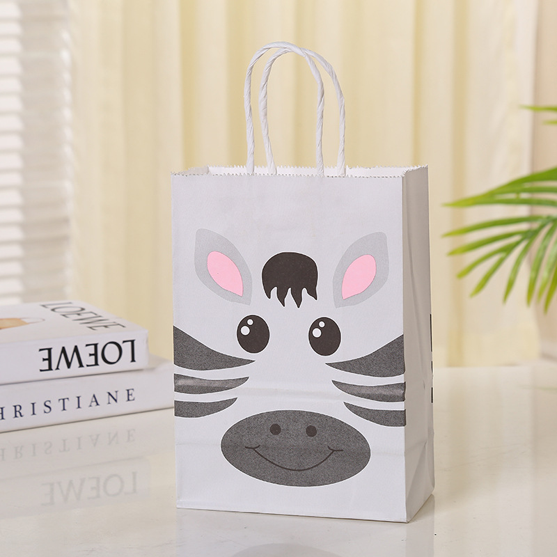 TÚI GIẤY ĐỰNG QUÀ HỌA TIẾT CON VẬT DỄ THƯƠNG KÍCH THƯỚC 21x15x08cm T.CRAFT HOUSE