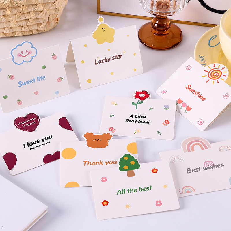 COMBO NGẪU NHIÊN 10 THIỆP IN MINI DỄ THƯƠNG NHIỀU CHỦ ĐỀ T.CRAFT HOUSE (KHÔNG GỒM BAO THƯ)