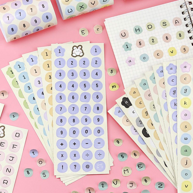 STICKER BẢNG CHỮ CÁI VÀ SỐ THỨ TỰ TRANG TRÍ TẬP SÁCH/ SỔ LƯU NIỆM T.CRAFT HOUSE
