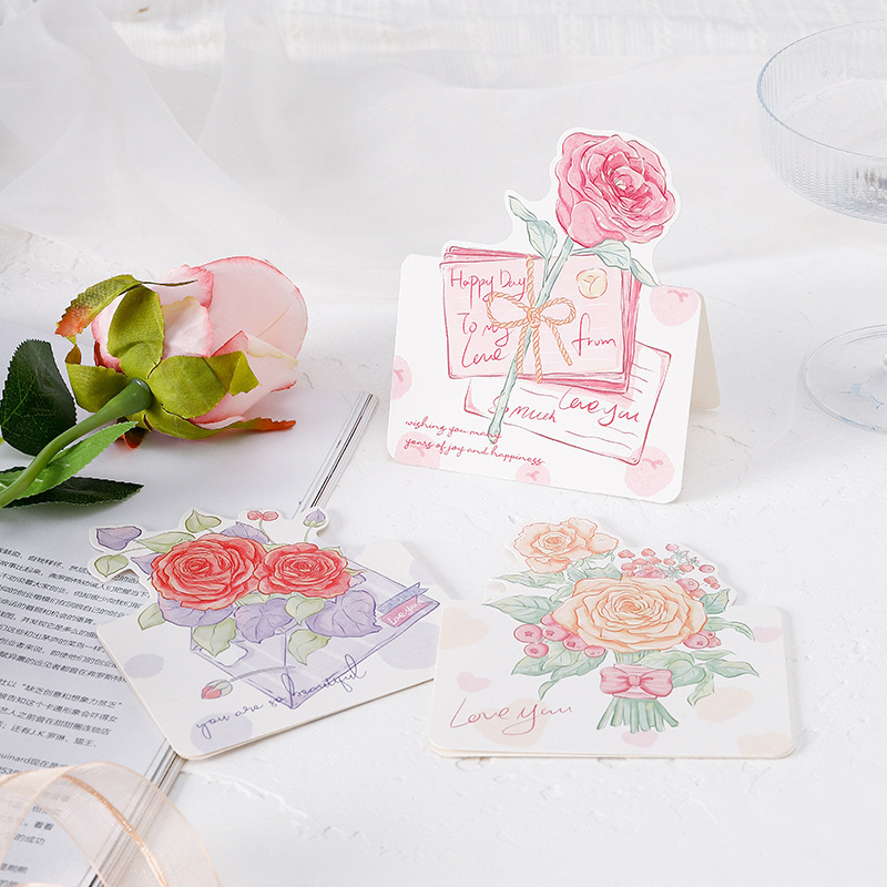 THIỆP IN MINI DỄ THƯƠNG CHỦ ĐỀ "NHỮNG BÔNG HOA RỰC RỠ" T.CRAFT HOUSE (KHÔNG GỒM BAO THƯ) - MẪU 1