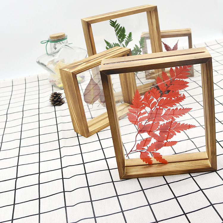 KHUNG HỘP GỖ ÉP HOA LÀM TRANH TRANG TRÍ 2 MẶT TRONG SUỐT ĐỂ BÀN T.CRAFT HOUSE-NVLG