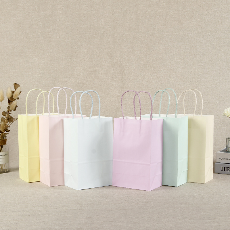 TÚI GIẤY KRAFT DÀY 120GSM MÀU PASTEL KÈM QUAI XÁCH CÙNG MÀU CHẮC CHẮN ĐỰNG QUÀ TẶNG T.CRAFT HOUSE