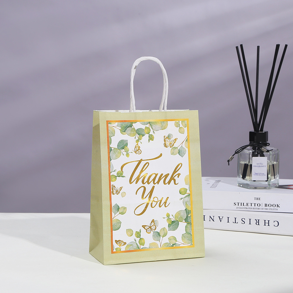TÚI GIẤY ĐỰNG QUÀ THANK YOU ÁNH KIM HỌA TIẾT DỄ THƯƠNG PHONG CÁCH HÀN QUỐC T.CRAFT HOUSE