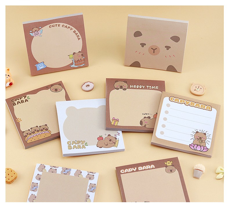 GIẤY NHỚ/ GIẤY GHI CHÚ CHỦ ĐỀ CAPYBARA SIÊU YÊU T.CRAFT HOUSE