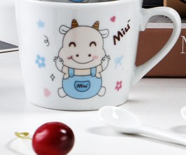 TÁCH TRÀ/ CÀ PHÊ BẰNG GỐM SỨ NHIỀU HÌNH ẢNH DỄ THƯƠNG, TIỆN DỤNG CÓ KÈM MUỖNG T-CRAFT ^^