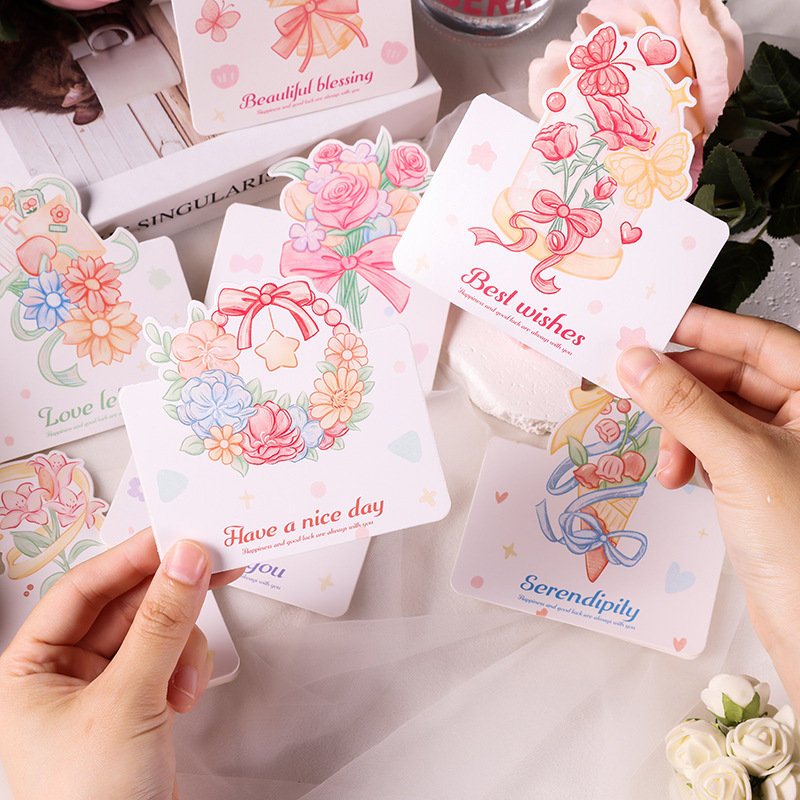 THIỆP IN MINI CHỦ ĐỀ HOA PHONG CÁCH VINTAGE CÙNG THÔNG ĐIỆP Ý NGHĨA T.CRAFT HOUSE (KHÔNG BAO GỒM BAO THƯ)