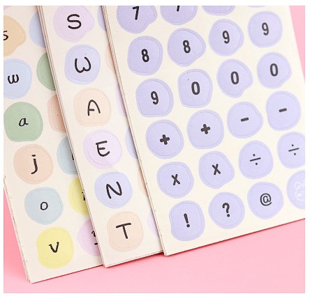 STICKER BẢNG CHỮ CÁI VÀ SỐ THỨ TỰ TRANG TRÍ TẬP SÁCH/ SỔ LƯU NIỆM T.CRAFT HOUSE