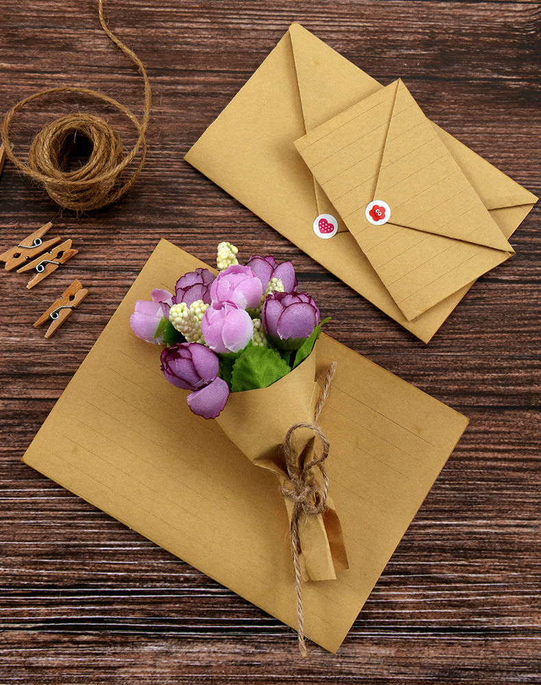 SET 10 TỜ GIẤY KRAFT VIẾT THƯ TỐI GIẢN PHONG CÁCH VINTAGE T.CRAFT HOUSE