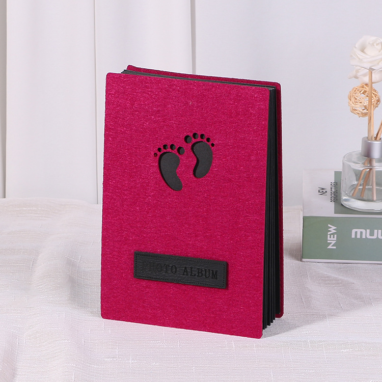ALBUM ẢNH VẢI NỈ DIY DANG GẤP TỰ TRANG TRÍ HÌNH HÌNH BÀN CHÂN SIÊU CUTE T.CRAFT HOUSE