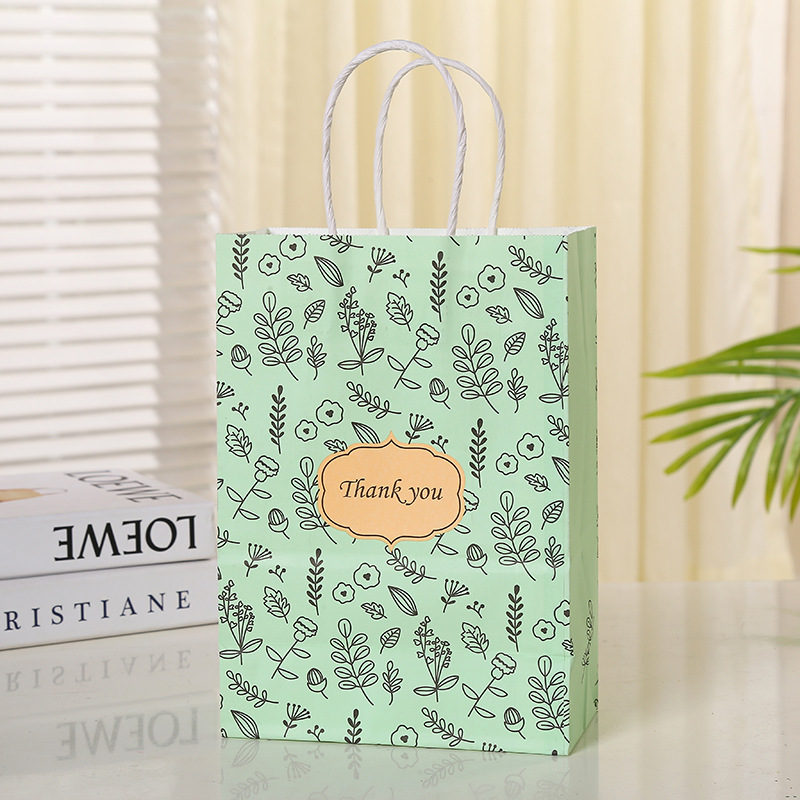 TÚI GIẤY ĐỰNG QUÀ TẶNG HÀN QUỐC BÔNG HOA XINH XẮN 21x15x8cm T.CRAFT HOUSE