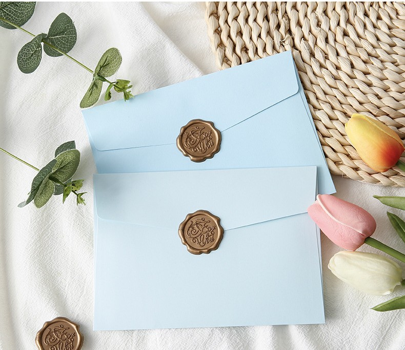 SET 5 BAO THƯ TRƠN 130GSM MÀU PASTEL NHẸ NHÀNG T.CRAFT HOUSE (KHÔNG BAO GỒM CON DẤU SÁP)