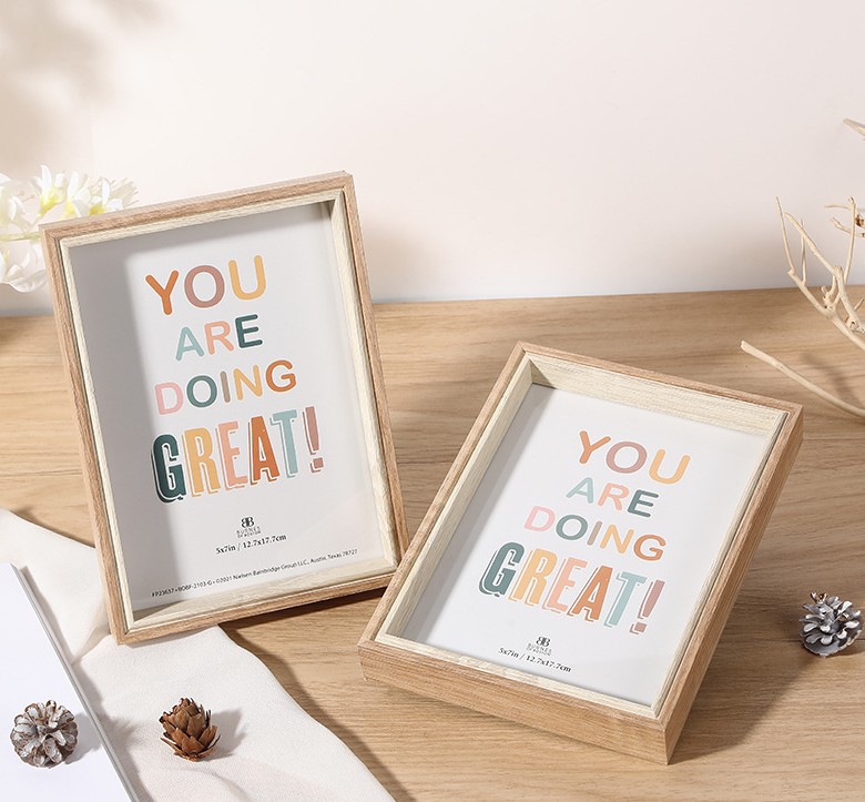 KHUNG ẢNH GỖ VIỀN TRẮNG MẶT MICA LÀM TRANH DECOR TRANG TRÍ ĐỂ BÀN T.CRAFT HOUSE-NVLG
