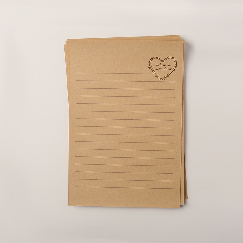 SET 10 TỜ GIẤY KRAFT VIẾT THƯ A5 PHONG CÁCH VINTAGE T.CRAFT HOUSE