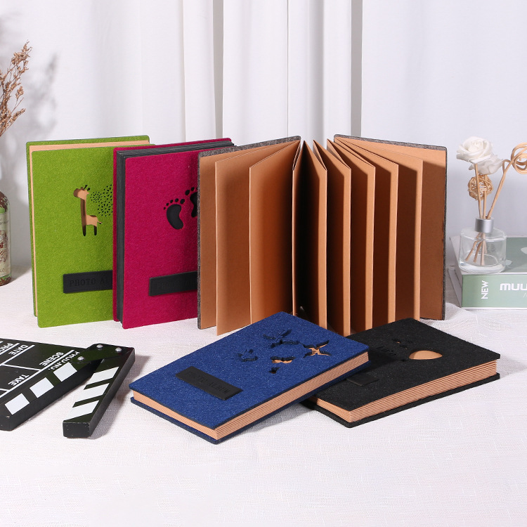 ALBUM ẢNH VẢI NỈ DIY DANG GẤP TỰ TRANG TRÍ HÌNH HÌNH BÀN CHÂN SIÊU CUTE T.CRAFT HOUSE