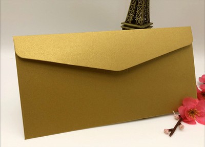 SET 5 BAO THƯ ÁNH KIM 250GSM KÍCH THƯỚC 220x110mm NHIỀU MÀU SẮC T.CRAFT HOUSE