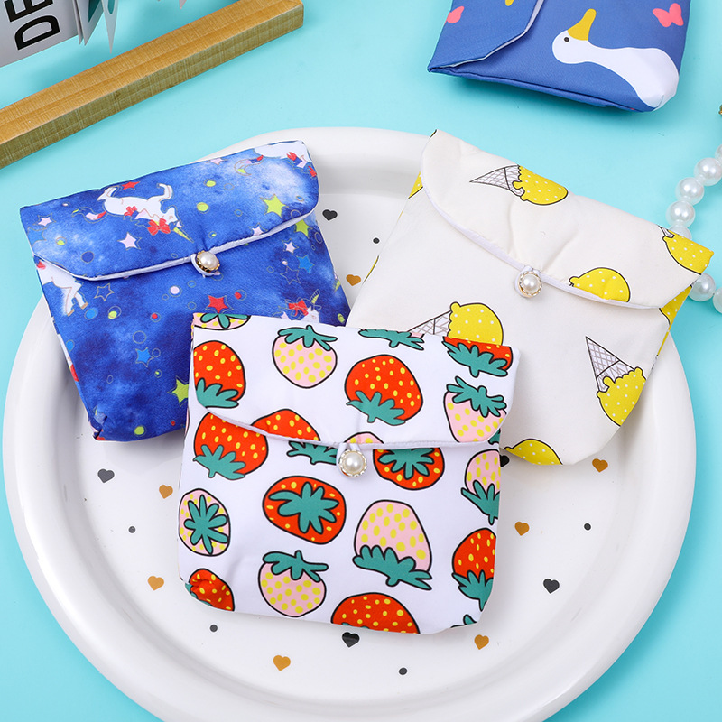 TÚI VẢI MINI NÚT GÀI DỄ THƯƠNG ĐỰNG MỸ PHẨM, ĐỒ DÙNG CÁ NHÂN TIỆN LỢI T.CRAFT HOUSE