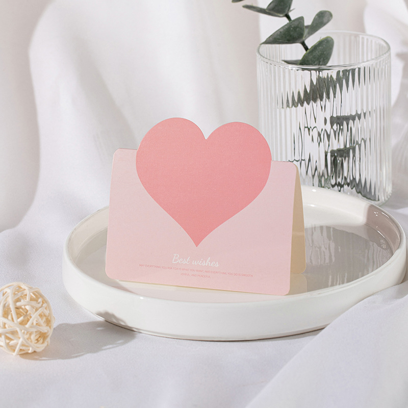 THIỆP IN MINI TRÁI TIM ĐƠN GIẢN VÀ NHIỀU MÀU SẮC T.CRAFT HOUSE (KHÔNG BAO GỒM BAO THƯ) - MẪU 2