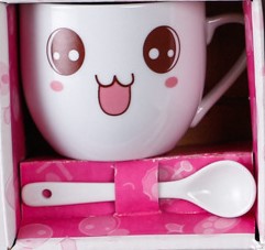 TÁCH TRÀ/ CÀ PHÊ BẰNG GỐM SỨ NHIỀU HÌNH ẢNH DỄ THƯƠNG, TIỆN DỤNG CÓ KÈM MUỖNG T-CRAFT ^^