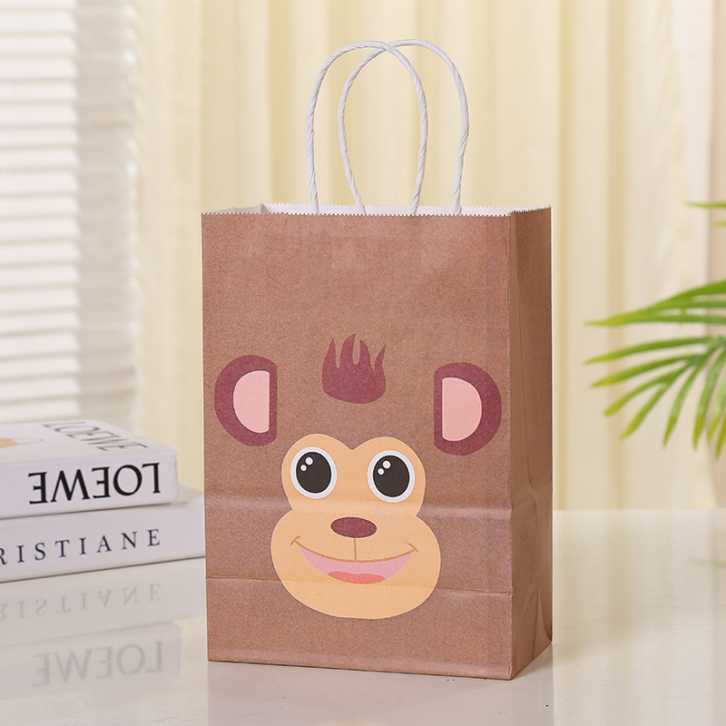 TÚI GIẤY ĐỰNG QUÀ HỌA TIẾT CON VẬT DỄ THƯƠNG KÍCH THƯỚC 21x15x08cm T.CRAFT HOUSE