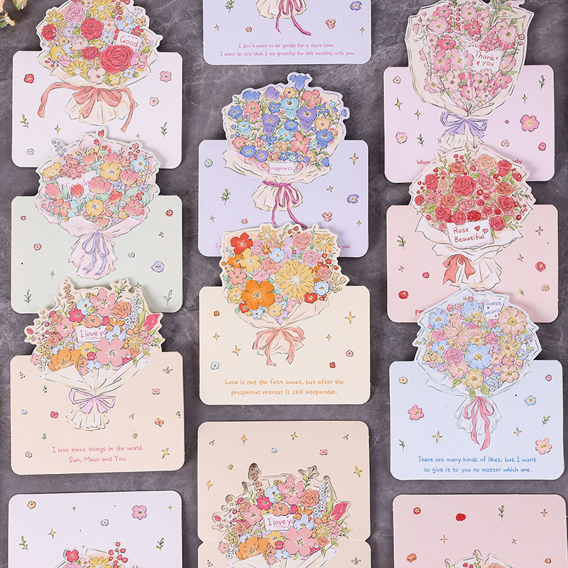 COMBO NGẪU NHIÊN 10 THIỆP IN MINI CHỦ ĐỀ HOA PHONG CÁCH VINTAGE CÙNG THÔNG ĐIỆP Ý NGHĨA T.CRAFT HOUSE (KHÔNG GỒM BAO THƯ) - MẪU 2