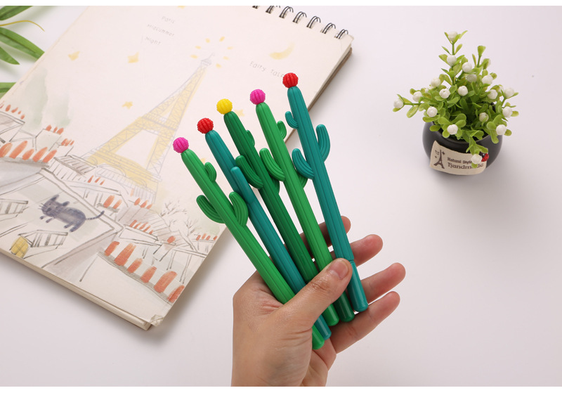 BÚT BI MỰC GEL MÀU ĐEN HÌNH CÂY XƯƠNG RỒNG ĐẦU KIM 0.5MM T.CRAFT HOUSE