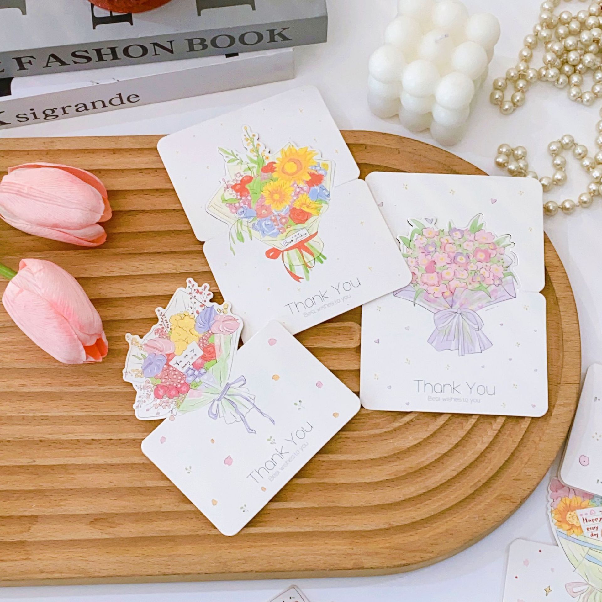 THIỆP IN MINI DỄ THƯƠNG CHỦ ĐỀ THANK YOU T.CRAFT HOUSE (KHÔNG GỒM BAO THƯ)