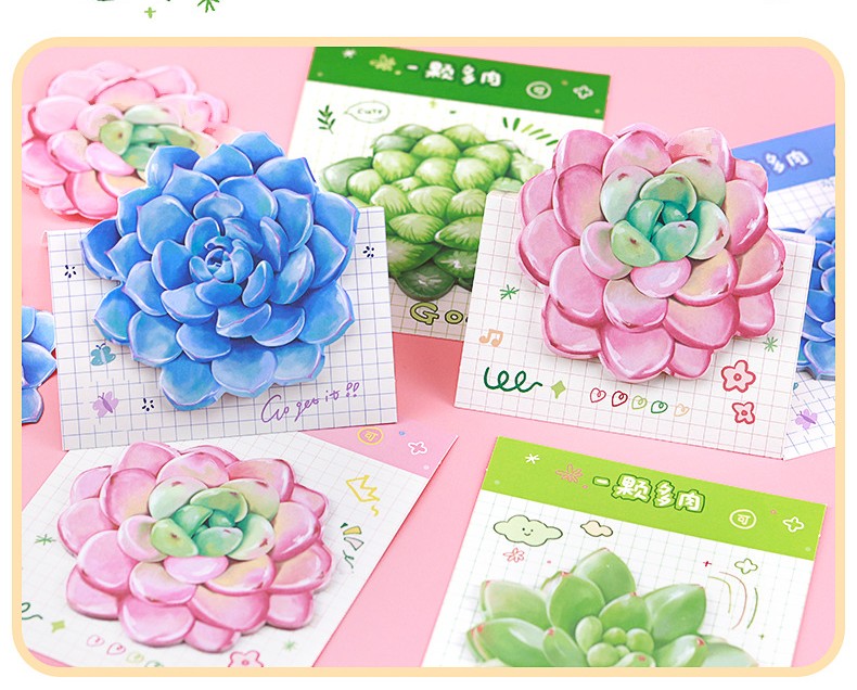 COMBO 4 SET GIẤY NHỚ HÌNH HOA XINH XẮN PHONG CÁCH RETRO T.CRAFT HOUSE