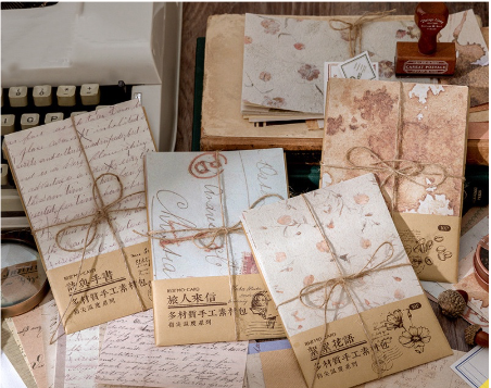 SET 30 TỜ GIẤY HOA LÁ KHÔ VINTAGE TRANG TRÍ TẬP VỞ, LƯU BÚT, NHẬT KÍ T-CRAFT ^^