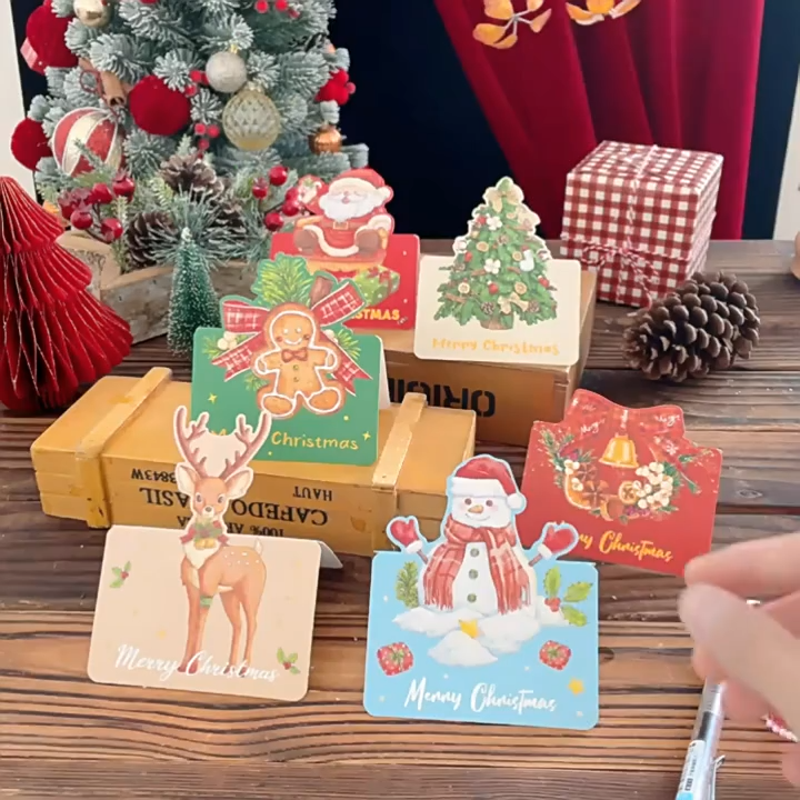 COMBO NGẪU NHIÊN 10 THIỆP IN MINI CHỦ ĐỀ GIÁNG SINH DỄ THƯƠNG VÀ ĐẦY MÀU SẮC T.CRAFT HOUSE - MẪU 4