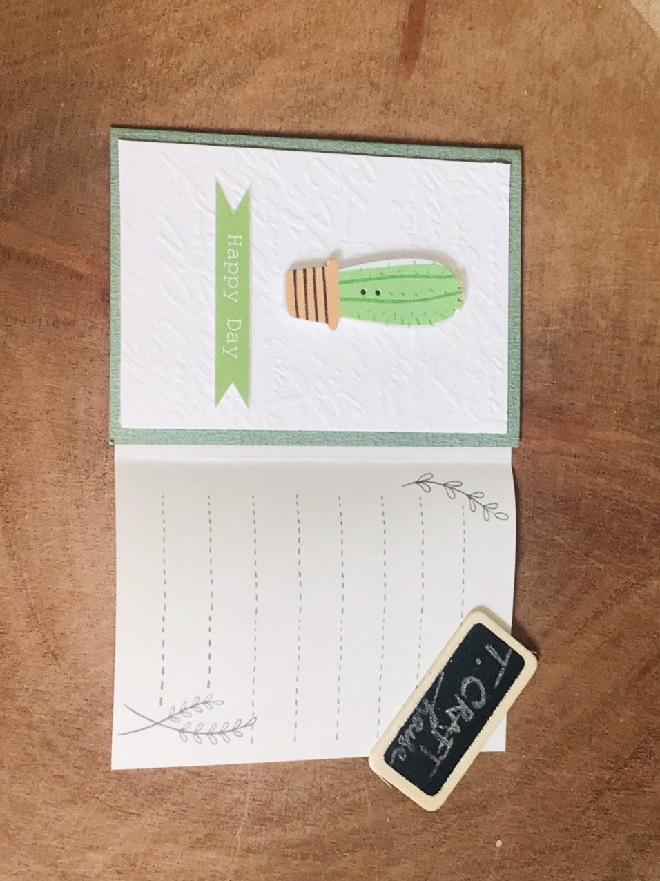 THIỆP HANDMADE MINI NHÀ LÀM CHỦ ĐỀ CÂY XƯƠNG RỒNG T.CRAFT HOUSE