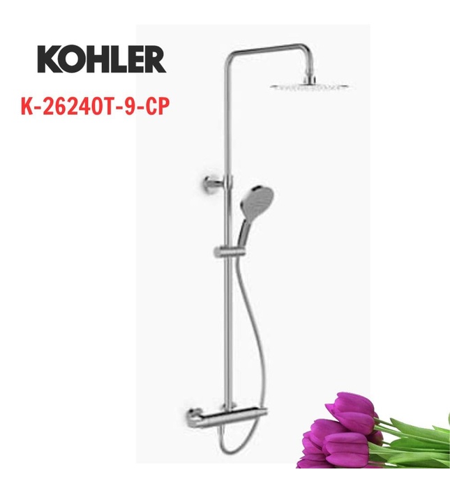 Sen tắm cây đứng cảm biến nhiệt Mỹ Kohler Aleo K-26240T-9-CP