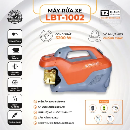 Máy Rửa Xe 3200W Sanpu Line LBT-1002