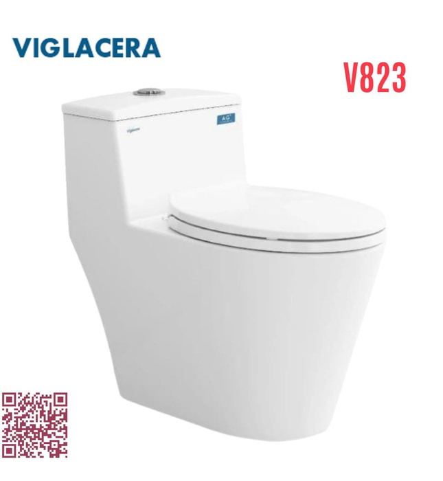Bồn cầu 1 khối nắp rơi êm Viglacera V823 | ĐIỆN MÁY TOÀN QUỐC