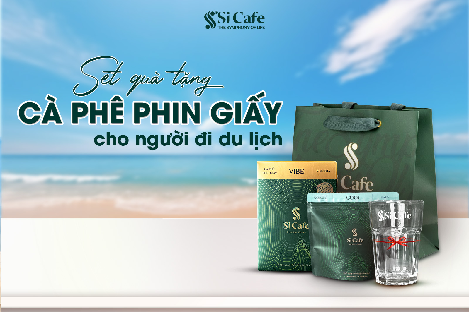 Set quà tặng cà phê phin giấy cho người đi du lịch