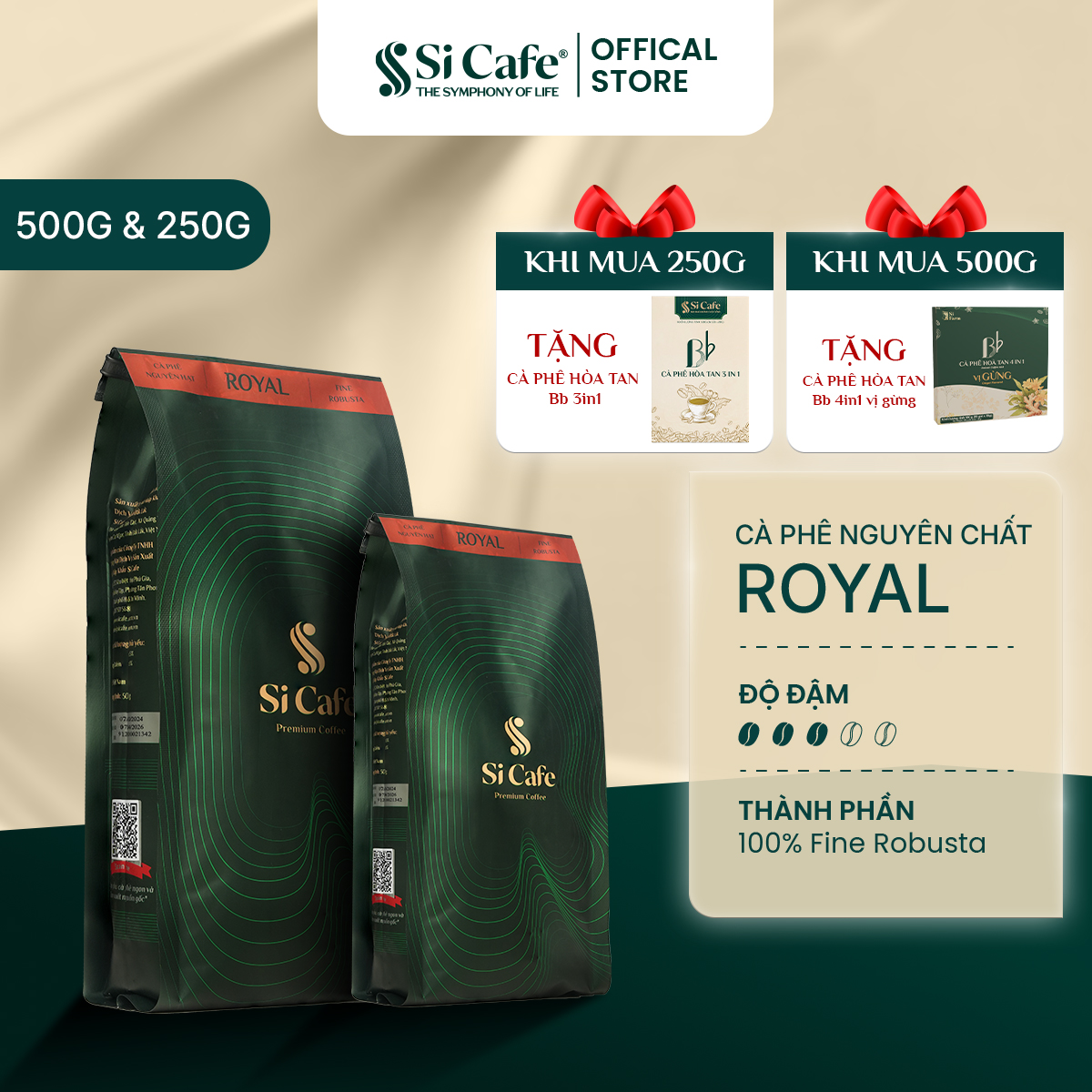 Cà Phê Nguyên Chất Royal 100% Fine Robusta