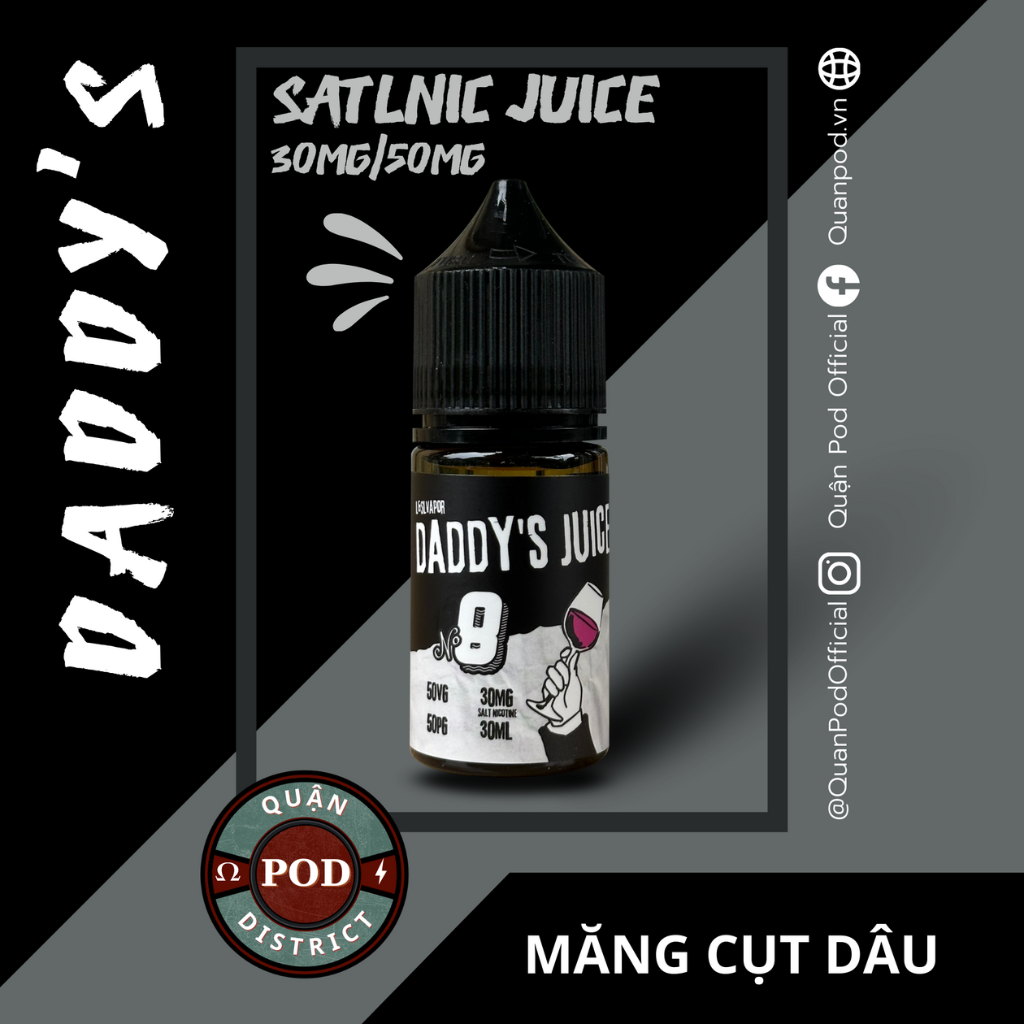 Daddy's Juice - No.8 Dâu Măng Cụt (Strawberry Mangosteen)