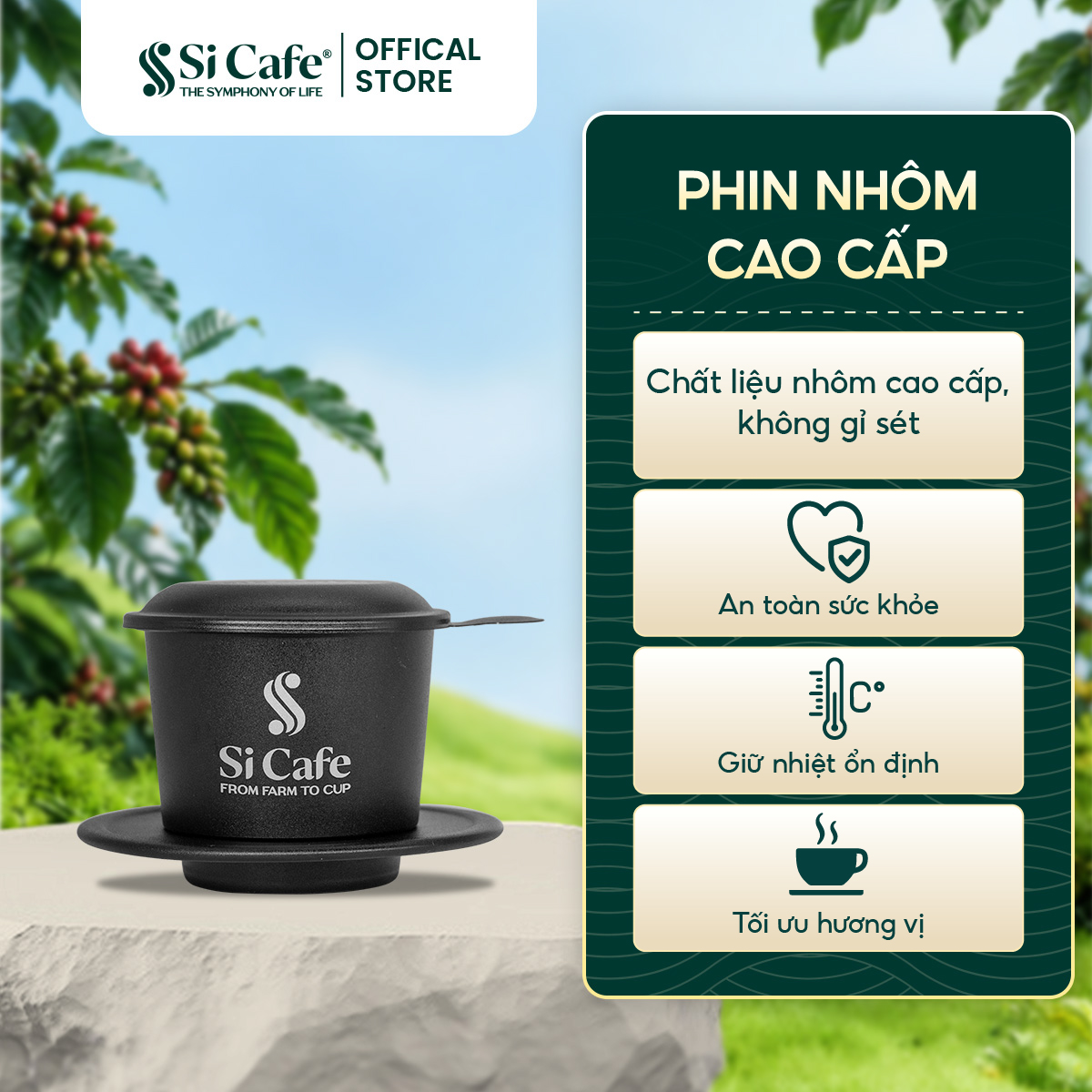 Phin nhôm pha cà phê cao cấp
