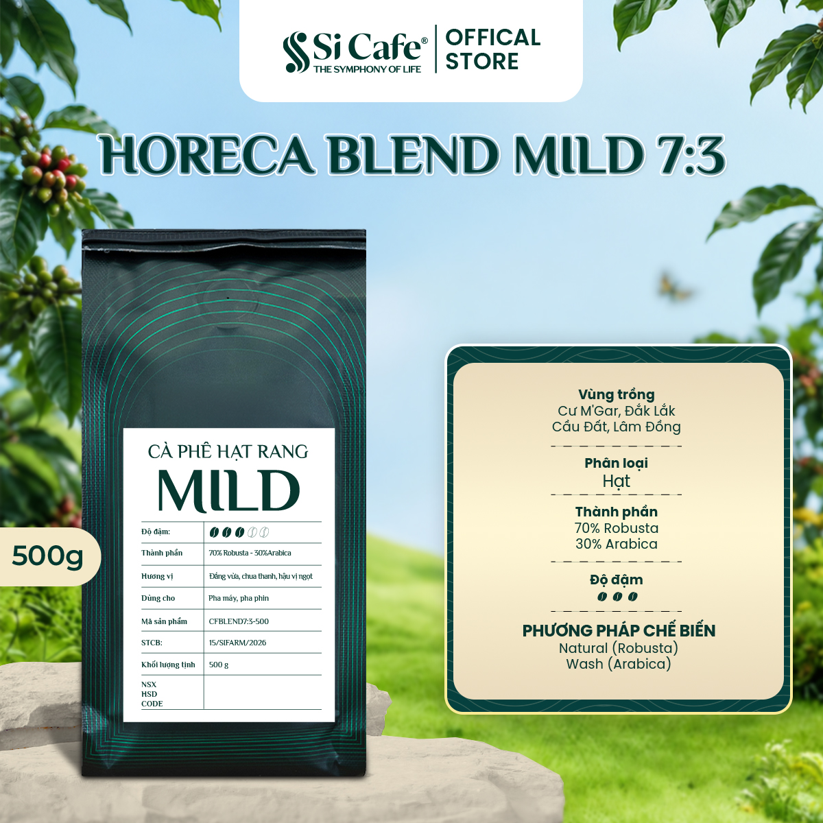 Cà Phê Nguyên Chất Blend Mild Kênh Horeca