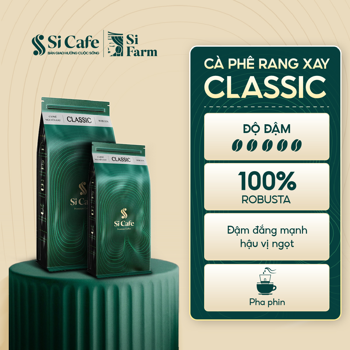 Cà Phê Nguyên Chất Classic 100% Robusta
