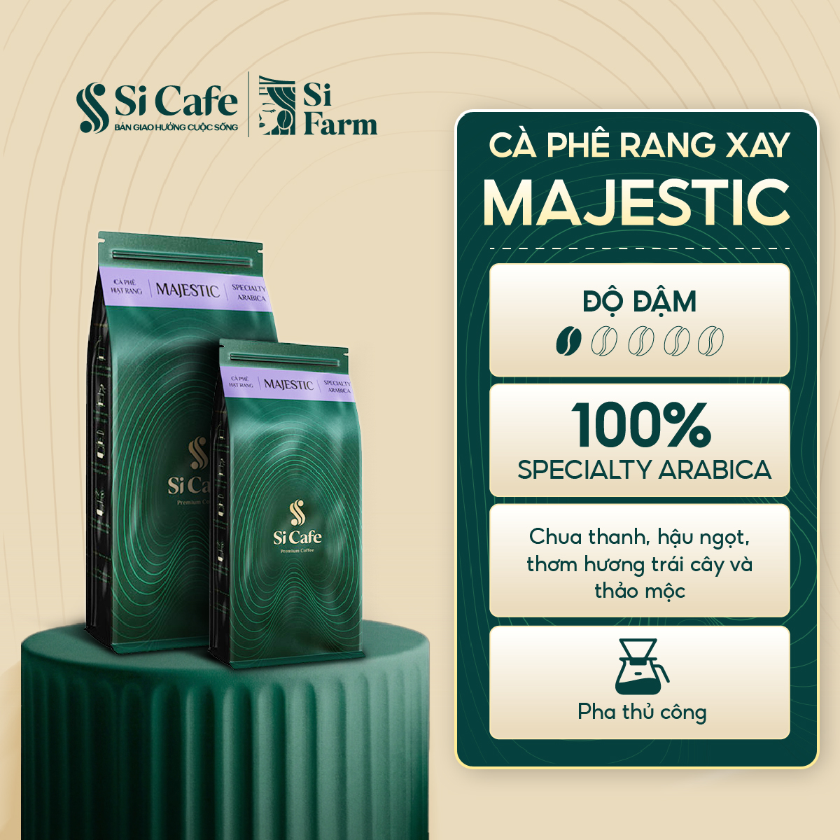 Cà Phê Nguyên Chất Majestic 100% Arabica