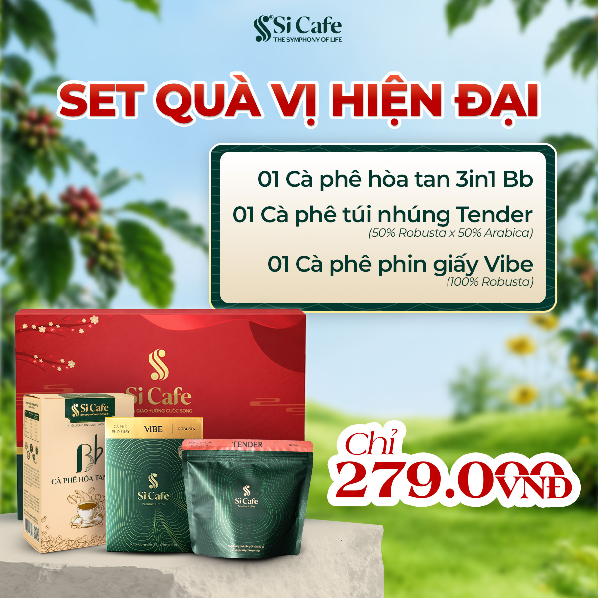 Hộp Quà Tết Cà Phê Vị Hiện Đại