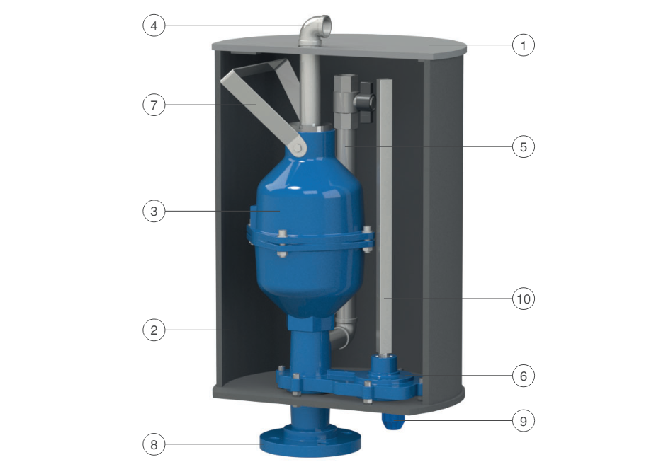 Van xả khí thải cho lắp đặt ngầm CSA model SCF-U