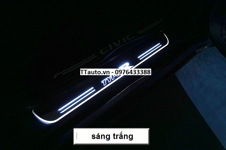 Nẹp bước chân có đèn kiểu Civic Type R (Mẫu 2)