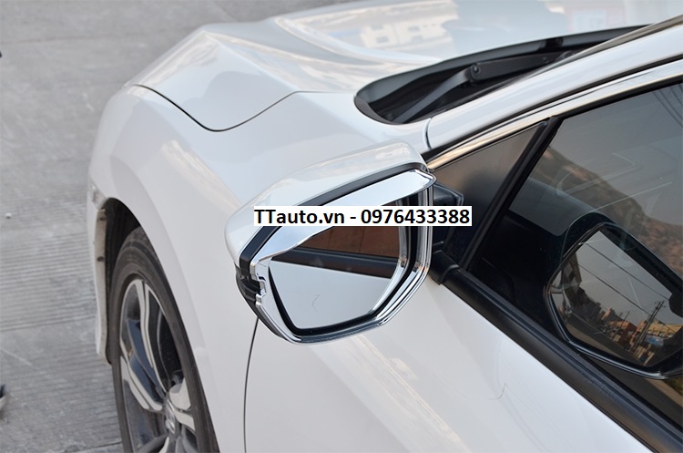 Viền che mưa gương crom cho Civic 2016-2020