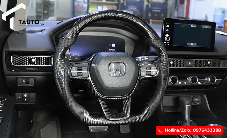 Vô lăng sợi carbon Honda Civic 2022
