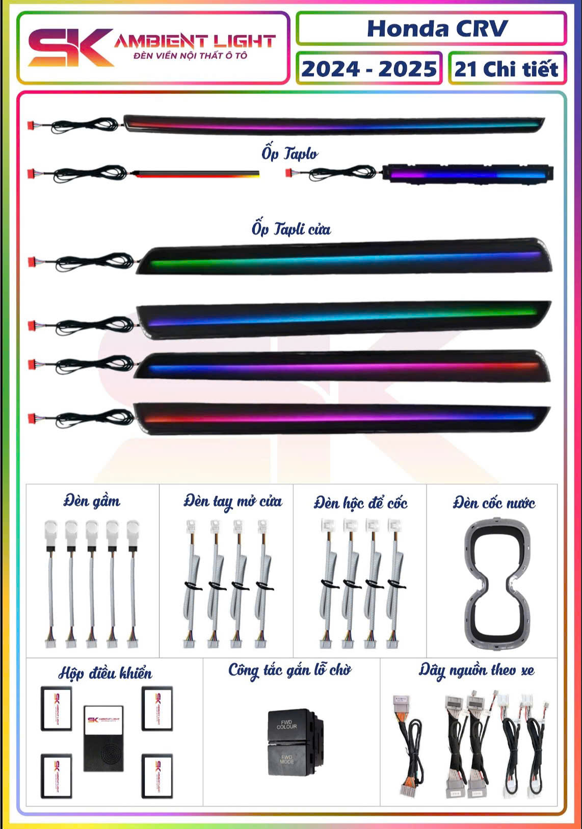 Đèn nội thất 3D nguyên khối cho CRV 2023 - 2026